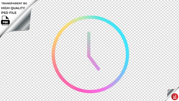 PSD fitrclockfive vector icon rainbow kleurrijke psd transparent
