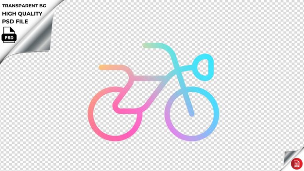 PSD fitrmotorcycle vector icon rainbow colorful psd transparent