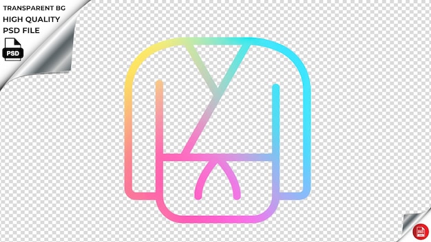 PSD fitruniformmartialarts vector icon rainbow colorful psd transparent