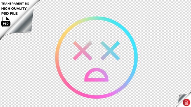 PSD fitsfaceeyesxmarks vector icon rainbow colorful psd transparent