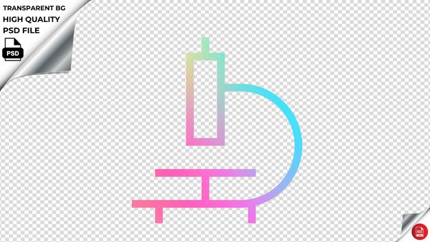 PSD fitsmicroscope vector icon rainbow colorful psd transparente