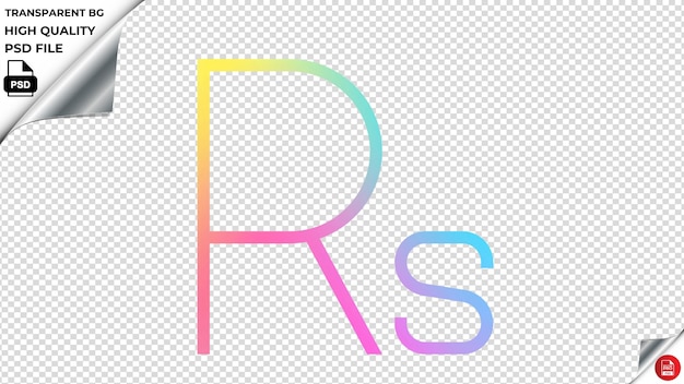 PSD fitsrupeesign wektorowa ikona tęcza kolorowe psd przezroczyste