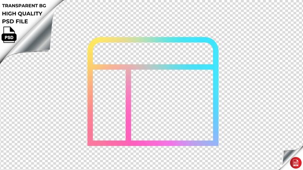 PSD fitstablelayout vector icon rainbow colorful psd transparent