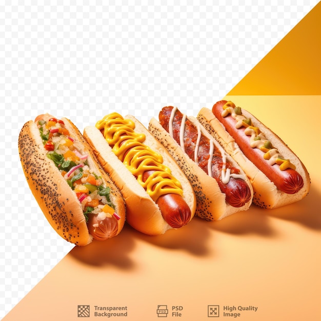 PSD five varieties of hot dogs