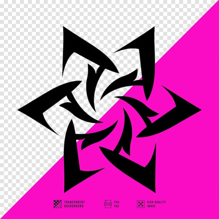 PSD fivepointed star image without background in hd quality