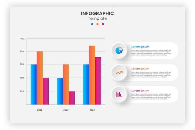 flad infografik procentdel kombinationsdiagram skabelon
