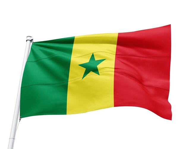 PSD flag of the african country senegal