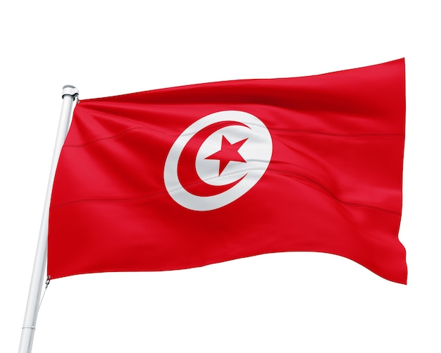 PSD flag of the african country tunisia