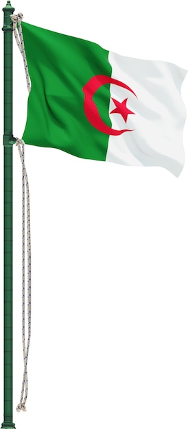 PSD bandiera del design della bandiera dell'algeria