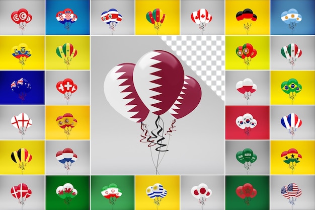 PSD flag balloon world cup