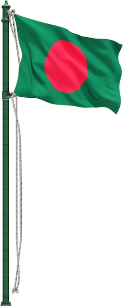 PSD 白い背景にバングラデシュの旗バングラデシュの旗