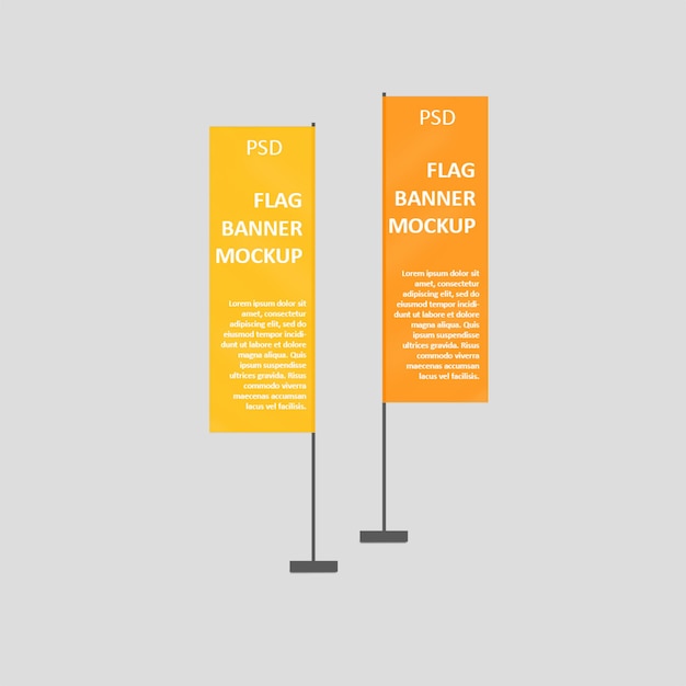 Flag banner mockup