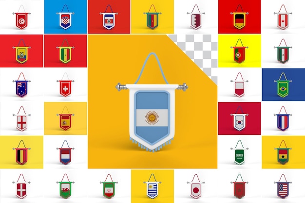 PSD bandiera banner coppa del mondo