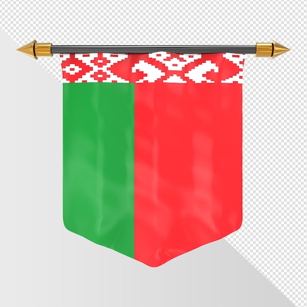 Flag of belarus 3d render