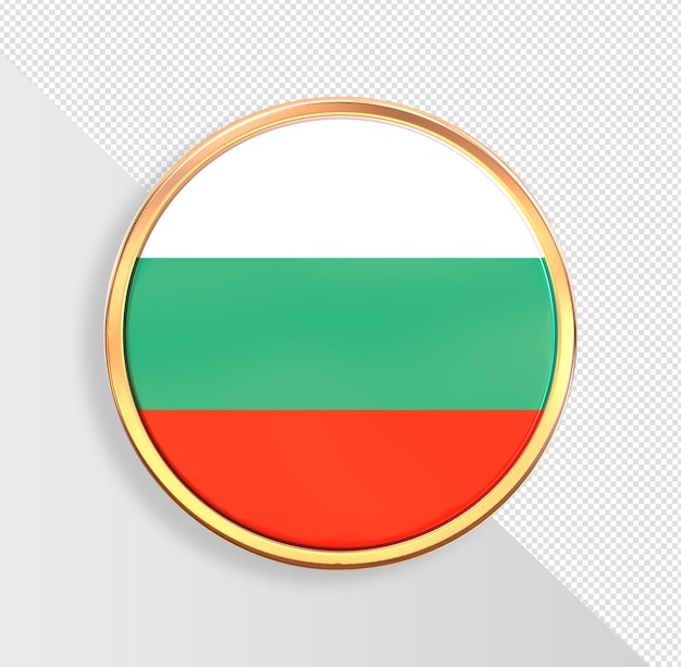 라운드 프레임에 불가리아의 국기