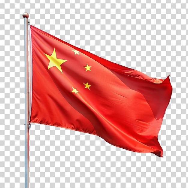 PSD a flag of chaina on transparent background