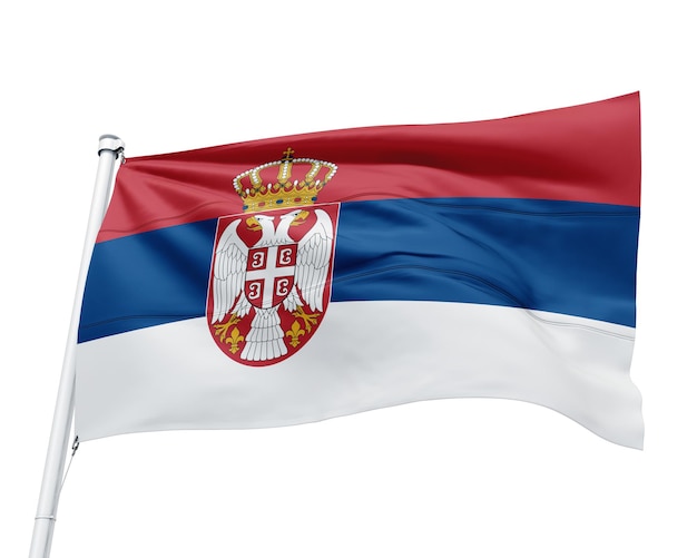 Flag of the country serbia