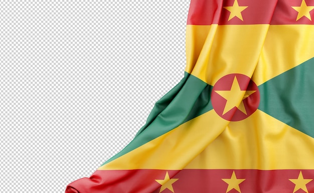 PSD flag of grenada with empty space on the left isolated 3d rendering