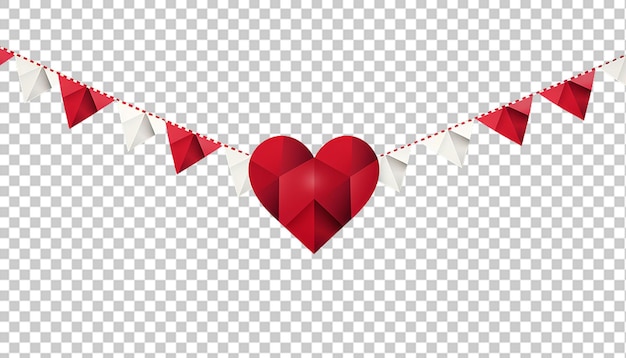 Flag heart banner
