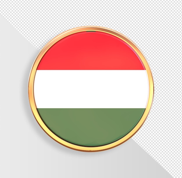 Flag of Hungary in round frame