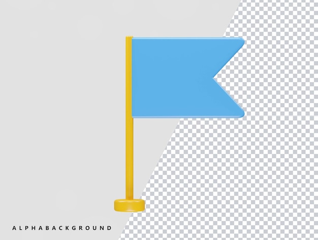 PSD フラグアイコン3dレンダリング