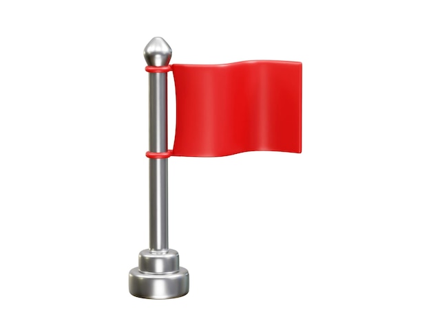Flag icon illustration 3d render