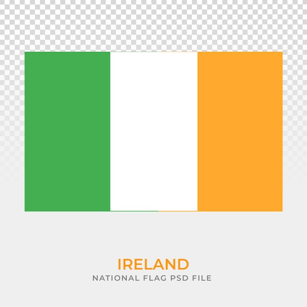 Bandiera dell'irlanda bandiera nazionale file psd