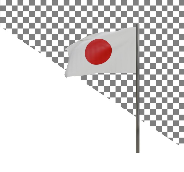 PSD a flag is on a white and black background with a white background