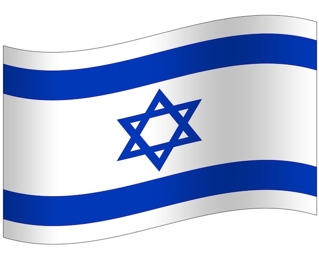 PSD flag of israel 3d waving