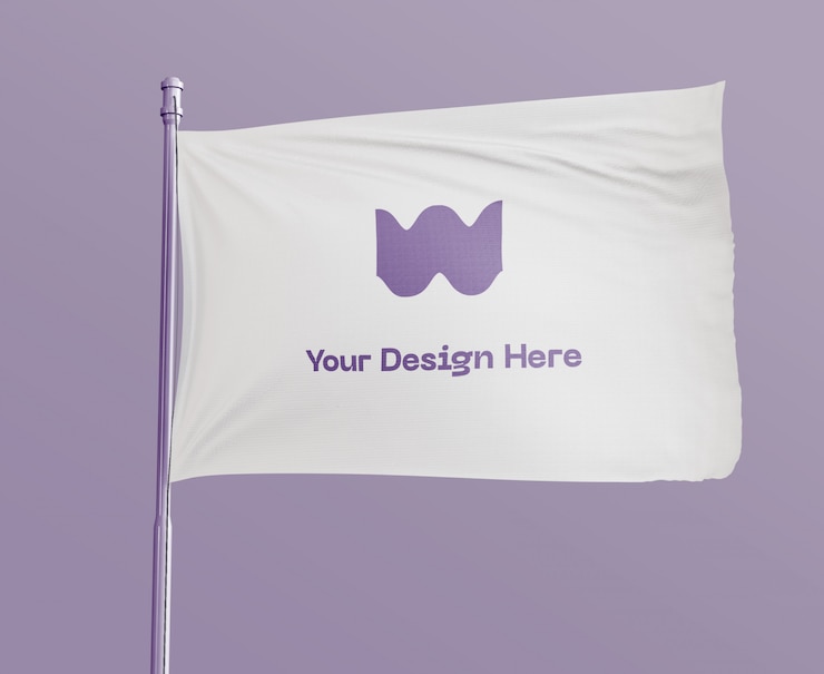 PSD flag mockup