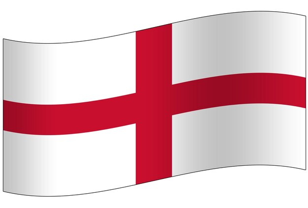 PSD イングランドの国旗 3 d を振って