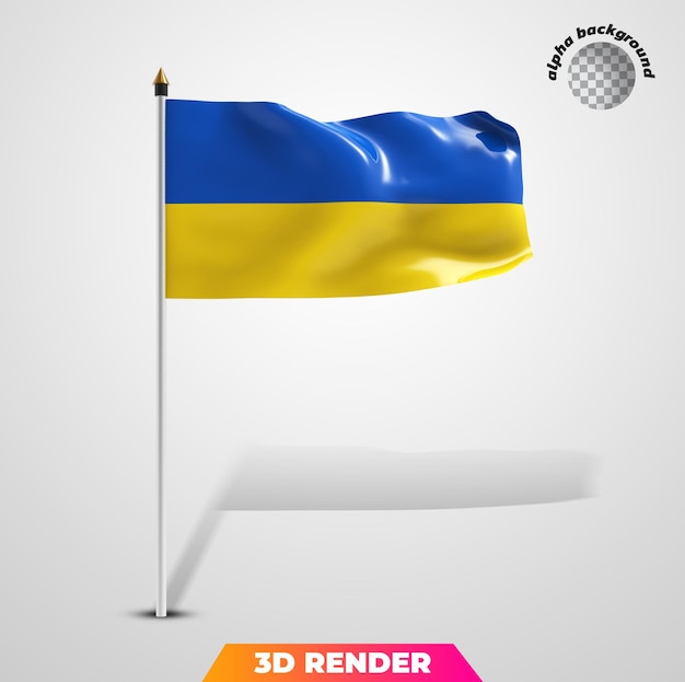 Флаг украинской 3d визуализации