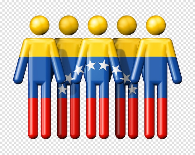 스틱 그림에 베네수엘라의 국기