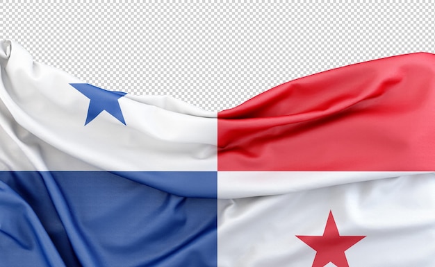 Flag of panama isolated on white background with copy space above 3d rendering