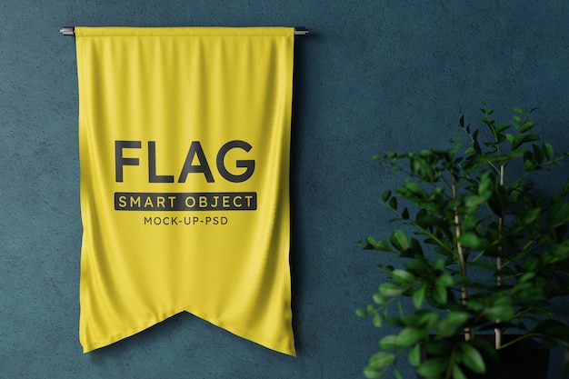 Flag sign mockup