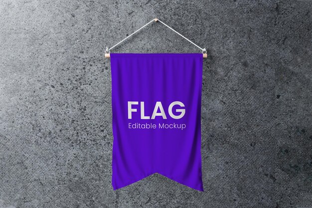 PSD flag sign mockup