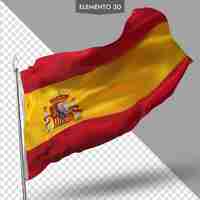 PSD flag of spanish premium 3d render