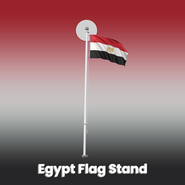 A flag that says egypt flag stand on it