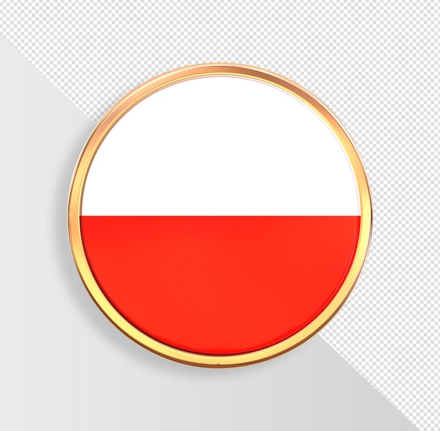 Flag of Thuringia in round frame