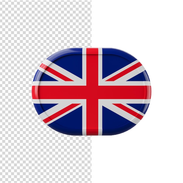 Flag of United Kingdom 3D Spain flag symbol United Kingdom flag 3d illustration United Kingdom flag 3d illustration