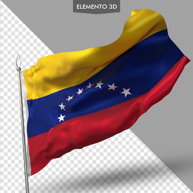 PSD bandiera del venezuela rendering 3d premium