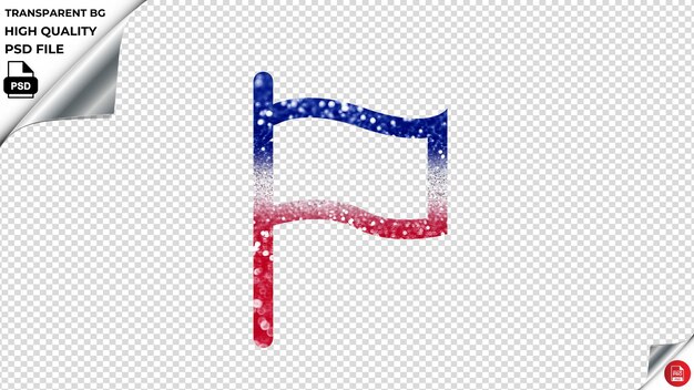 PSD flag2 o navy red gradient glitter paint psd transparent