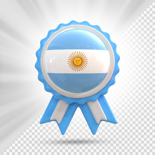 PSD flaga argentyny renderowania 3d