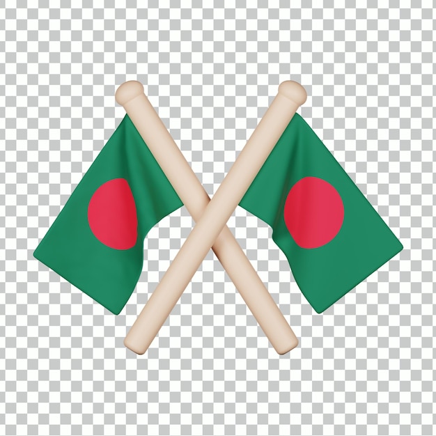 PSD flaga bangladeszu ikona 3d