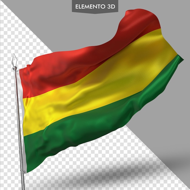 PSD flaga boliwii premium renderowania 3d