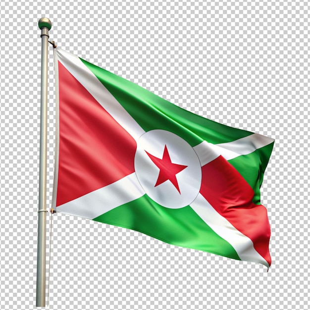 PSD flaga burundi na przezroczystym tle