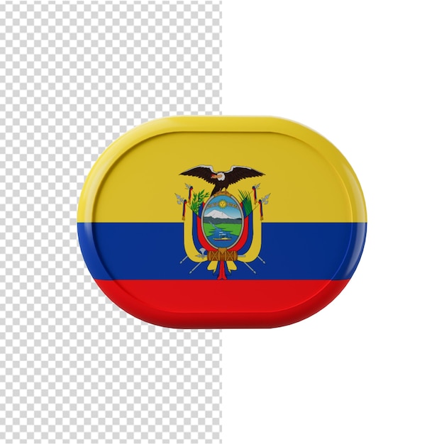 PSD flaga ekwadoru flaga ekwadoru 3d ilustracji