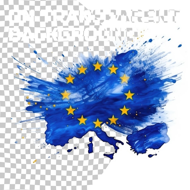 PSD flaga europy tło szczotkowane izolowane na przezroczystym tle