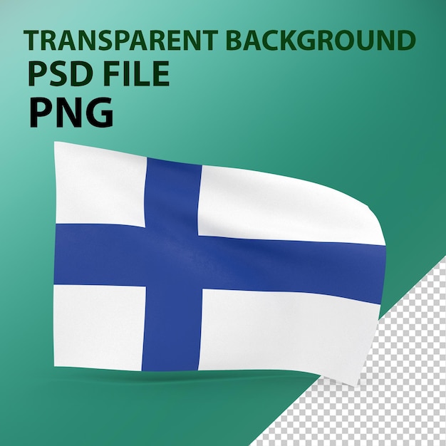 PSD flaga finlandii png