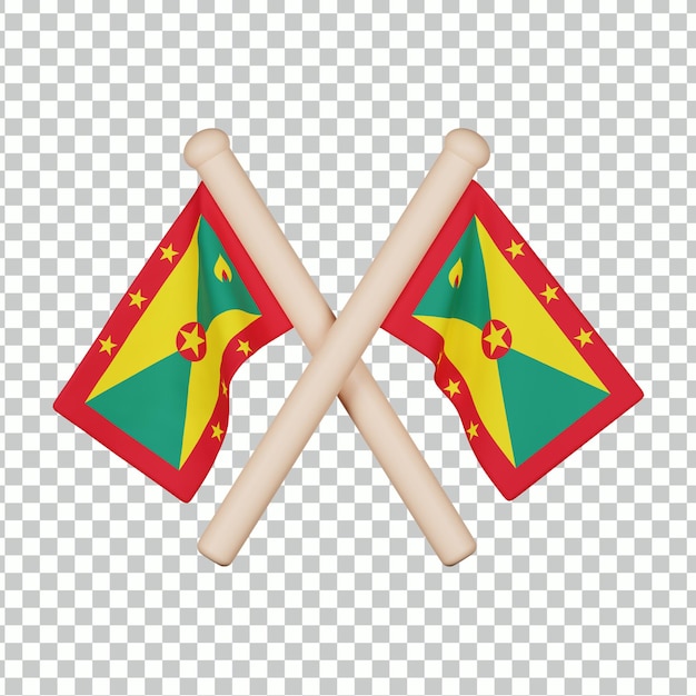 Flaga Grenady Ikona 3d